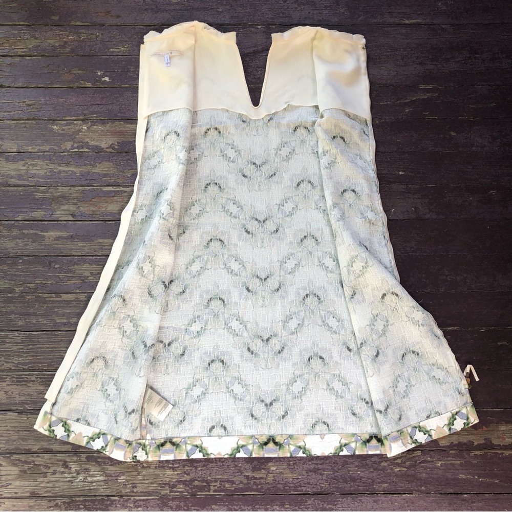 Schumacher Textured Sheath Dress Size 8 Cap Sleeve Abstract Floral German Silk - Picture 16 of 16